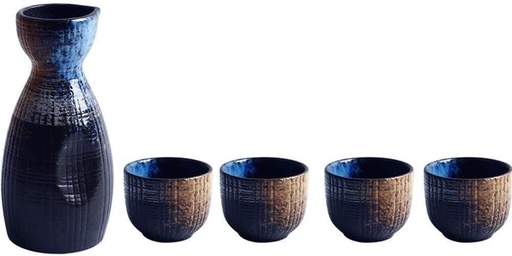 [BRSROCY5OYPA2AD3] Japanese Ceramic Sake Set Include 1Pcs Sake Bottle and 4Pcs Sake Cups Gift Idea
