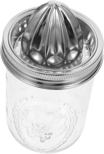 [BRSRACQDCUMA2FLF] Manual Stainless Steel Fruit Juicer Practical Citrus Squeezer for Easy Hand Squeeze Kitchen Tool for Home Camping and Picnics Convenient Juice Extractor Removable Cap