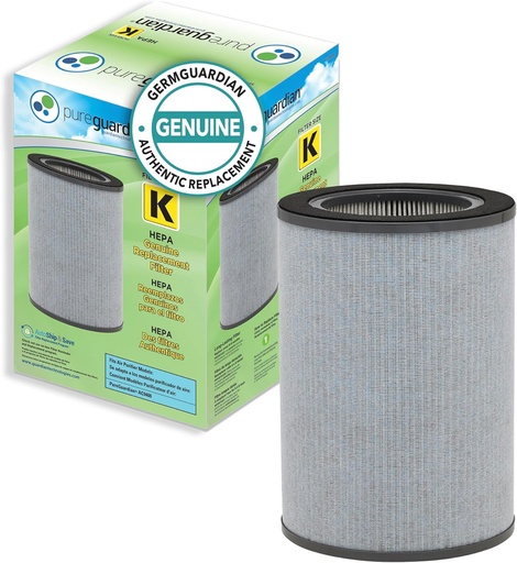 [BRSWGHQPCUPRUFAU] GermGuardian Filter K 360° HEPA Pure Genuine Air Purifier Replacement Filter, Removes 99.97% of Pollutants for Air Purifiers AC9400W and AC9600W, FLT9400