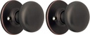 Design House 753434 Cambridge 2-Way Adjustable Dummy Door Knob, Oil Rubbed Bronze (Pack of 2)