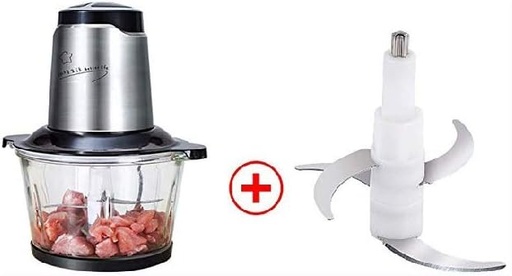 [BRSREBT6OQDQ4HI2] Electric Meat Grinder-1.8L Electric Mini Food Chopper Food Processor Meat Grinder,Stainless Steel Kitchen Mincer