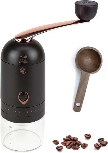 [BRSRMYAPAEGQYDIV] Peugeot L'ARBRE A CAFÉ Coffee Grinder, 20cm, Brown W/Wooden Spice Scoop