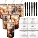 Bokon 6 Sets Christmas Difference Maker Gifts Employee Appreciation Gifts 16oz Glass Cups Cosmetic Bags and Pens Thank You Gift for Coworkers Employee Teachers