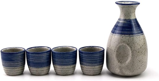 [BRSRAYIROAOWEYLB] Traditional Sake Set,5pcs/Set Ceramics Sake Cup Jug Japan One Pot of Four Cups Wineglass Set Winebowl Small Ceramic Wine Glass