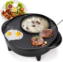 Electric Hot Pot with BBQ Multi-Function Electric Barbecue Oven Natural Food Grade Material Non-Stick Coating High Temperature Resistant Easy to Clean