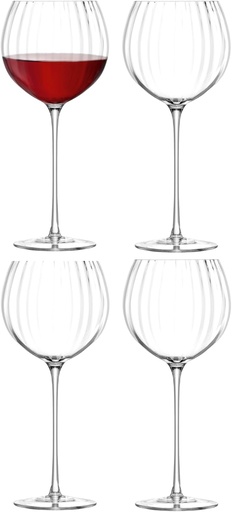 [BRSWEBIOCR6WO2DK] LSA International Aurelia Balloon Glass, 570ml, Clear Optic, Set of 4