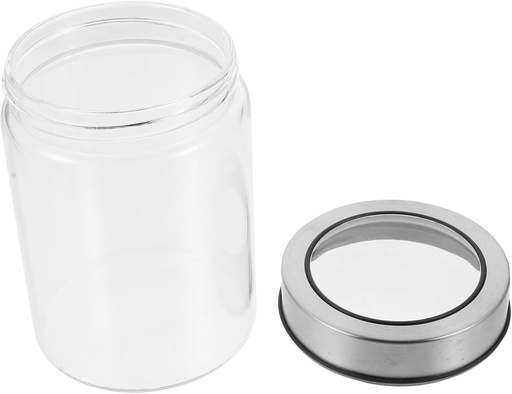 [BRSRAGA6DEDR4GY4] Garneck 1pc Multi-functional Kitchen Food Storage Jar Airtight Canister Lid for Snacks Rice Cereal and More Design