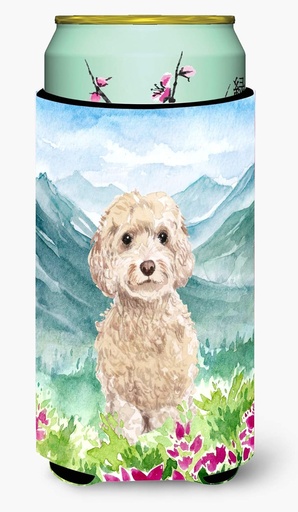 [BRSWGA37DENBY3T3] Caroline's Treasures CK1984TBC Mountian Flowers Goldendoodle Tall Boy Hugger Can Cooler Sleeve Hugger Machine Washable Drink Sleeve Hugger Collapsible Insulator Beverage Insulated Holder