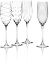Mikasa Crystal Cheers Champagne Flutes, Set of 4, 8 fluid ounces