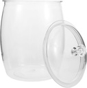 PRETYZOOM 64oz Cute Cookie Jar Airtight Jar Stash Plastic Storage Container Lids