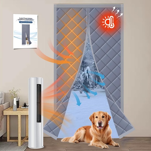 [BRSRAFLYDN6BUFY7] Insulated Door Curtain Magnetic Thermal Oxford Cloth Thicken Cotton as Privacy Temporary to Soundproof Itself Screen Size: 38 * 82 Inch Fits 36 * 80 Inch Door