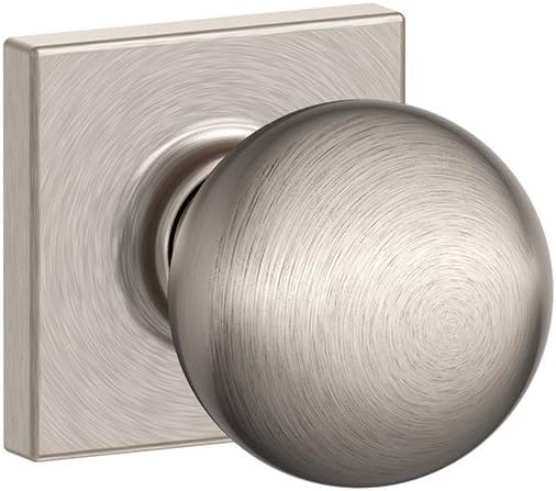 [BRSWKFTRB4EBOE34] SCHLAGE F10 ORB 619 COL Collins Trim Orbit Hall and Closet Knob, Satin Nickel