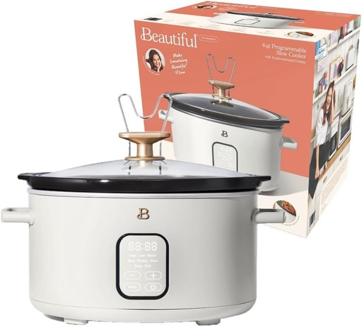[BRSROADYCV5Q4D3V] Slow Cooker - 6 Quart Programmable Slow Cook, (White Icing)