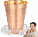 24 Ounce Tall Copper Cup for Drinking Water, 1mm Thick Solid Copper, Hand-Hammered Texture, Ayurvedic Health & Wellness Tumbler for Detox, Energy Balance, Longevity, Gift for Yoga, Meditation, Camping