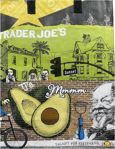 [BRSROAQ2AECAGC3A] JSEVEN Reusable Bag [Southern California] Grocery Shopping Tote Bag, Unique City Design,