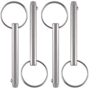 4 Pack Quick Release Pins, Diameter 5/16"(8mm), Usable Length: 2-1/4"(57mm), Full 316 Stainless Steel, Bimini Top Pin, Marine Hardware, All Parts are Made of 316 Stainless Steel