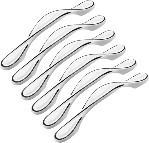 [BRSREBQ2BZ7AKYLK] 6Pcs Vintage Retro Aluminum Alloy Cabinet Pulls Dresser Door Handles for Household Wardrobe Furniture Easy to Install Rust-Resistant Matte Black Finish