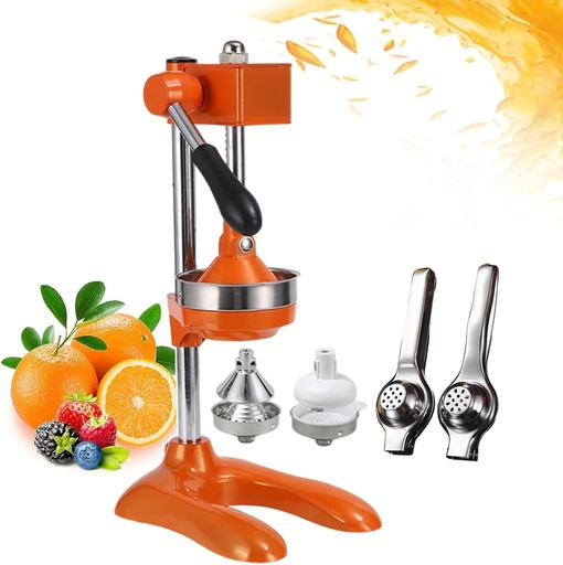 [BRSRAFL4CMIQ4EL7] Manual Fruit Juicer - 3s Quick Juice, Citrus Press Juicer Orange Squeezer with 2 Molds and Small Juicer - Rubber Feet Design, Manual Juicing Tool for Orange Lemon Watermelon,orange