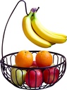 Deco Brothers Fruit Bowl with Banana Holder, Bronze