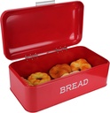 flexman Bread Bin, 16.5X6.5X9.4in Iron Large Capacity Bread Box, Food Storage Container, Bread Storage Holder, European Style Kitchen Bread Storage Box