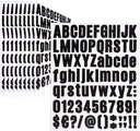 810 Piece 10 Sheet Letter Stickers - Self Adhesive Vinyl Waterproof Mailbox Numbers, Alphabet & Number Stickers for Mailbox, Window, Door, Sign, Address Number, Business (1 Inch) (Black)