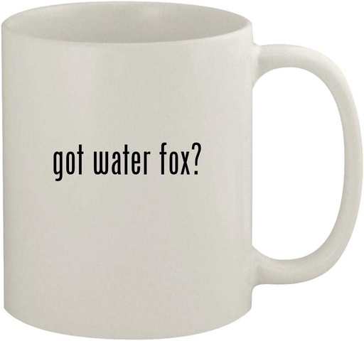 [BRSWYEI5CUMBU2TL] got water fox? - 11oz Ceramic White Coffee Mug, White