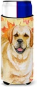 Caroline's Treasures BB9925MUK Golden Retriever Fall Decorative Can Hugger Multicolor, Slim Can