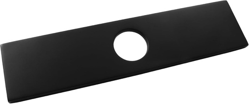 [BRSROEAZC5YR6ELD] Biaungdo 10" Hole Cover Deck Plate, Matte Black Escutcheon Plate Stainless Steel Bathroom Faucet Plate Rectangle Faucet Cover Plate for 1 or 3 Hole Bathroom Vanity Sink Faucet