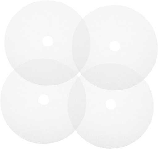 [BRSREZYECAIWCEL4] OUNONA 4Pcs Round Non-Stick Silicone Dehydrator Sheets for Fruit and Jerky Food Dryer Liner Easy to Dehydrators
