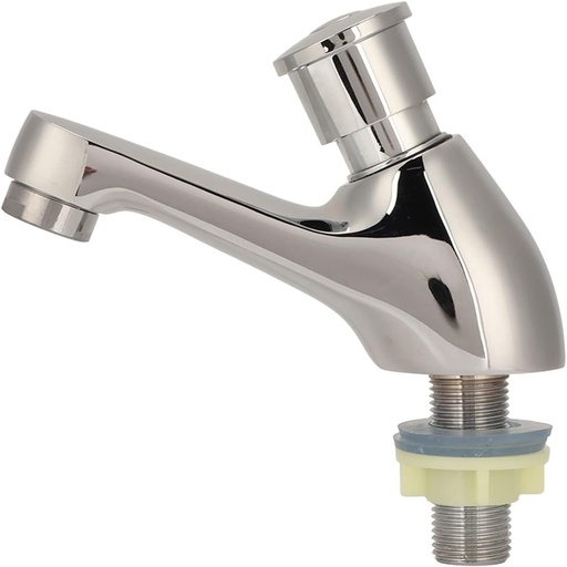 [BRSROCYYOV5WYHQ7] Basin Faucet, G1/2 Self Closing Single Cold Type Water Faucet, Time Delay Push Button Sink Water Saving Tap for Bathroom Kitchen Hotel