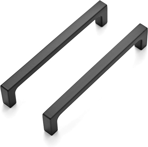 [BRSWYGT5BYBWE2DZ] Ravinte 30 Pack Solid 5 Inch Kitchen Square Cabinet Handles Matte Black Pulls Drawer Pulls Kitchen Cabinet Hardware Flat Black Handles