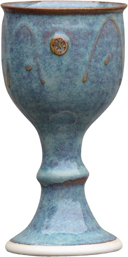 [BRSWIC3RCMMWOCDI] Castle Arch Pottery Irish Pottery Wine Goblet Hand-Thrown Hand-Glazed with Celtic Spiral Motif - Handcrafted In Ireland - Lead & Cadmium Free, Irish Gifts For Men & Women