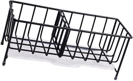 [BRSREH37CUIR4H3P] OUNONA Stainless Steel Countertop Sponge Holder Drain Basket for Kitchen and Bathroom Multifunctional Sink Organizer Rack for Cleaning Utensils Storage Smooth Surface Design for