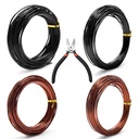 Bonsai Training Wire Kit for Bonzai Trees Indoor, Bonsai Wire Kit, Aluminum Wire for Handicrafts, Bonsai Tool Set with Cutter Size of 1-mm, 1.5-mm, 2-mm