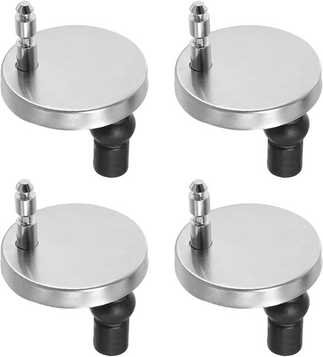 [BRSRAAILPMIAIH3H] uxcell 4Pcs Toilet Seat Hinge Fixings, Quick Release Top Fix Nuts Screws Hole Fitting, Expanding Rubber Screw Toilet Seat Hinge Replacement with 55mm Base