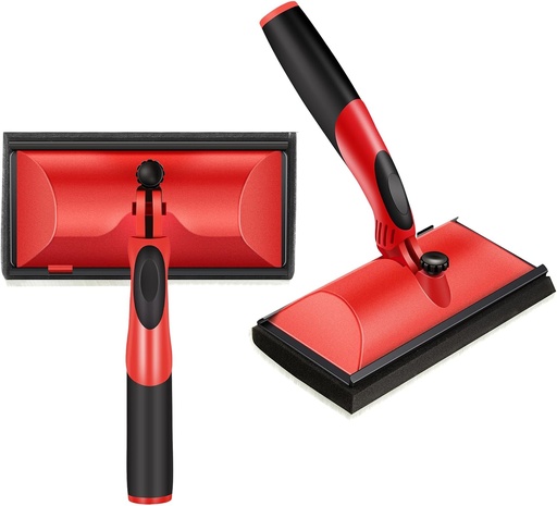 [BRSRAYITC4MROETO] 2 Pcs Paint Edge Trimmer Tool, Deck Stain Pad Corner Walls Ceilings Painter 180° Rotation Handle Paint Pad Applicator to Apply Stains Edger for Wall (Extension Pole Not Included)(7 Inch)