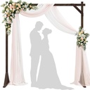 7.2FT Wooden Wedding Arch Square Wood Arches Arbor Backdrop Stand for Ceremony Indoor Outdoor Wedding Party Proposal Scene Garden Beach Forest Rustic Boho Decoration