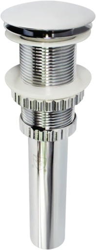 [BRSRMEAZPIBA43A2] Fauceture EV8211 Kingston Brass Coronel Push Pop-Up Bathroom Sink Drain Without Overflow, 1-1/4" O.D. tailpiece, Polished Chrome