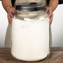 Large Glass Jars with Lids, 5.5 Gallon (21000 ML) Glass Canisters - Super Wide Mouth Glass Jar Heavy Duty Glass Storage Jars with Lid for Storing Flour, Rice, Set of 1