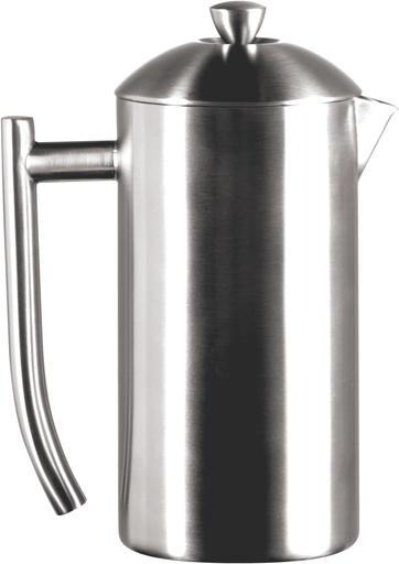 [BRSWIZQRAQFRS2TK] Frieling French Press Coffee Maker - 23 Ounce, Brushed Stainless Steel - Coffee Press & Cold Brew Pitcher - Stovetop Espresso Maker for Camping & Travel
