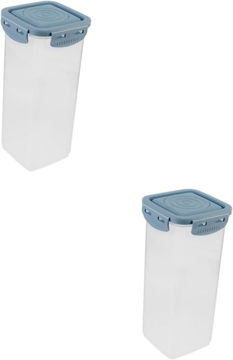 [BRSRAGIRBAIGMYAY] 2pcs Box Bread Bin Airtight Storage Box Countertop Container for Yogurt Snacks Beans Grains