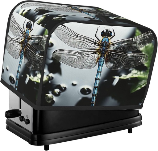 [BRSREHANPICQ2AIU] Dragonfly Toaster Cover 2 Slice, Waterproof Bread Machine Covers with Pockets Universal Size Kitchen Small Appliance Cover with Handle, Dust and Fingerprint Protection
