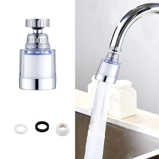 [BRSRMCABB4AQEDYU] 360-Degree Rotating Faucet Filter - Sink Water Purifier for Kitchen and Bathroom, Removes Heavy Metals and Hard Water