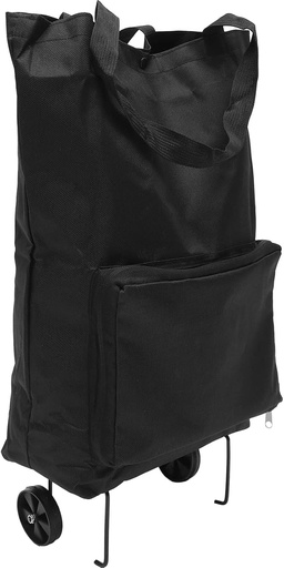 [BRSRMCA6BUFAY2DU] HOMSFOU Folding Grocery Cart with Wheels Portable Collapsible Shopping Trolley Bag Lightweight Rolling Basket for Shopping and Travel