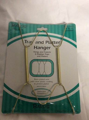 [BRSWKYIAA4DGME3G] Brass Wire Plate / Tray / Platter Holders Fits 10"- 16" Plate (6 Pak)