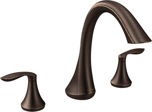 [BRSWIYQ4BUORYHDO] Moen Eva Oil-Rubbed Bronze Transitional Two-Handle Deck Mount Roman Tub Faucet Trim Kit, Valve Required, T943ORB