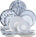BTaT- Dinnerware Sets for 4, 12 pcs, Ceramic Dinnerware Sets, Christmas Gifts