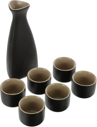 [BRSW2CQYC55WCCYU] FAVOMOTO 1set Elegant Ceramic Sake Cup Vintage Style Tea Pot and Sake Cups for Tea Parties and Home Decor Japanese Design and Giving