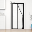 Adjustable Transparent Insulated Door Curtain DIY Size Width 34" -39" Height 81" -84",Screen Door with Reinforced Magnets Auto Closer, to Keep Warm in Winter Cool in Summer for Air Conditioner Room