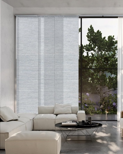 [BRSRO2QKBMFGGD3U] GoDear Design Adjustable Vertical Blinds for Sliding Glass Door 45.8"- 86" W x 96" H, Extendable Sliding Panel Track Blinds for Patio Closet, Trimmable Window Shades, Shinonome